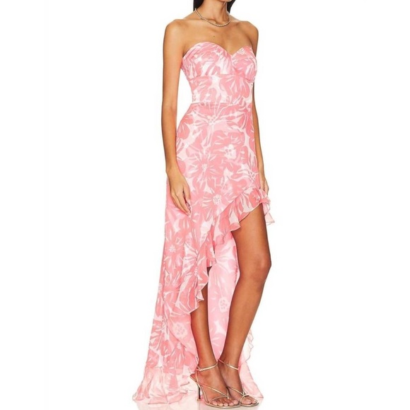 Amanda Uprichard New York x Revolve Strapless Eden Maxi Dress Paquita floral L - Picture 2 of 14